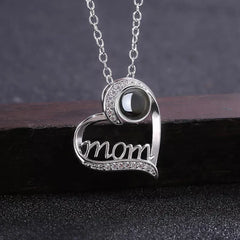 Elegant MOM Heart Necklace