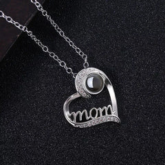 Elegant MOM Heart Necklace