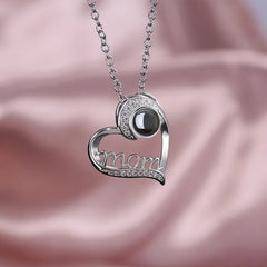 Elegant MOM Heart Necklace