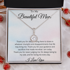 To My Beautiful Mom, I Love You Necklace