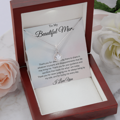 To My Beautiful Mom, I Love You Necklace
