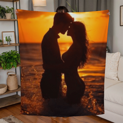 Custom Cozy Comfort Blanket - Personalized Plush Fleece Throw