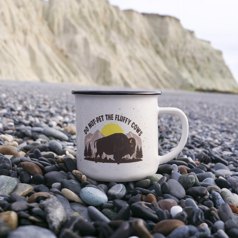 Fluffy Cows Farmhouse Mug - Charming Stainless Steel Camping Cup