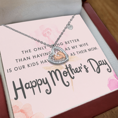 For My Beautiful Wife Happy Mother's Day Necklace